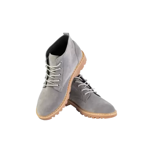 Grey suede boots