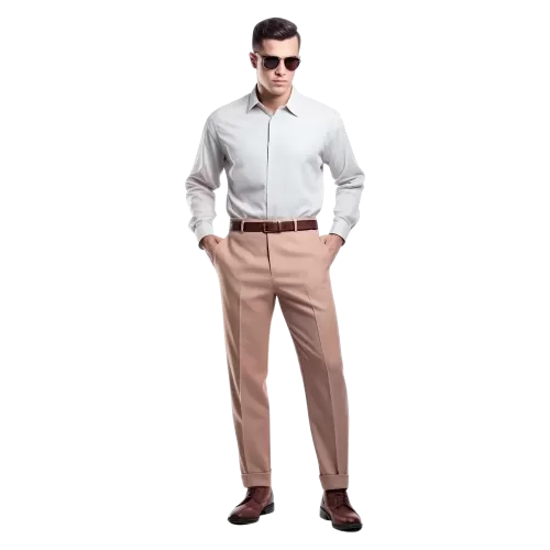 Beżowe eleganckie spodnie męskie