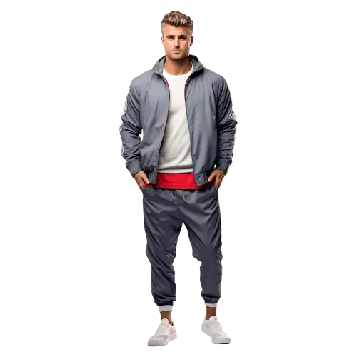 Szary sportowy dres męski