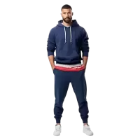 Granatowy komplet dresowy męski