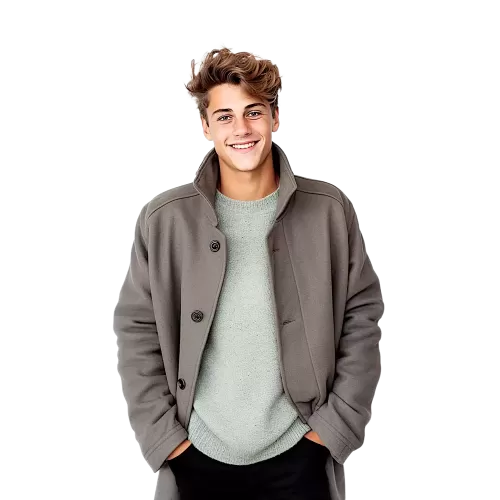 Stylowy płaszcz męski w kolorze szarym