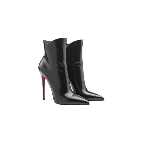 Czarne eleganckie botki na wysokim obcasie