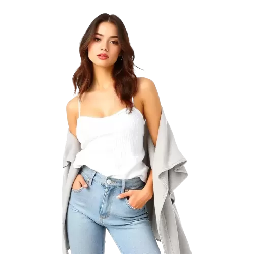 Stylowy zestaw: biały top