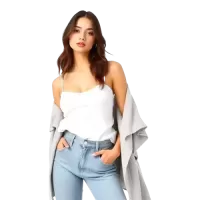 Stylowy zestaw: biały top