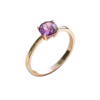 Złoty pierścionek z ametystem