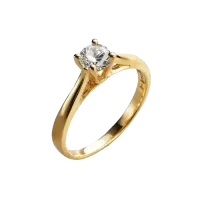 Złoty pierścionek z diamentem