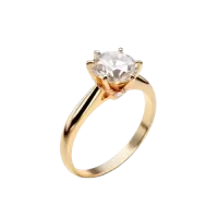 Ekskluzywny złoty pierścionek zaręczynowy z diamentem