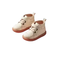 Beżowe dziecięce buty z tkaniny