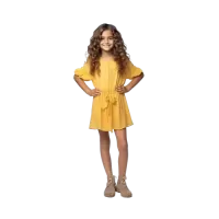 Żółta dziewczęca sukienka letnia