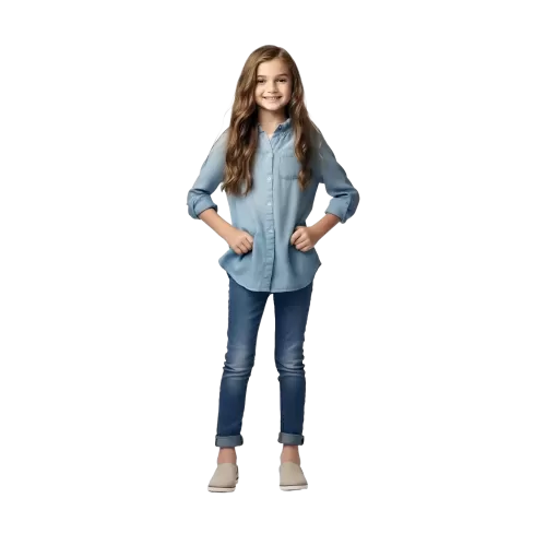 Jeansowy zestaw odzieżowy dla dziewczynek