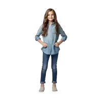 Jeansowy zestaw odzieżowy dla dziewczynek