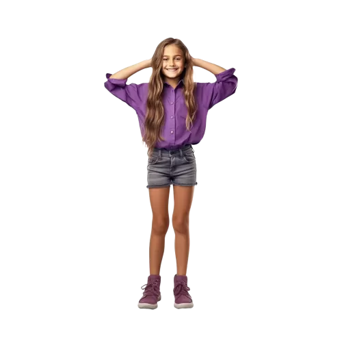 Violet Casual Set - Modny zestaw odzieżowy na lato dla dziewczynek