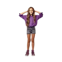 Violet Casual Set - Modny zestaw odzieżowy na lato dla dziewczynek