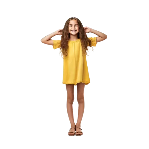 Żółta letnia sukienka dla dziewczynek