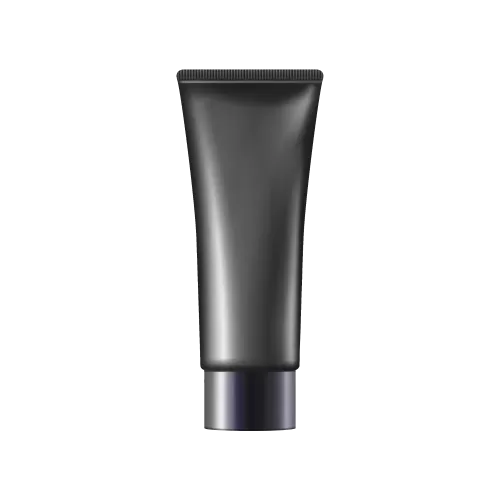 Czarna tubka męskiego żelu do twarzy
