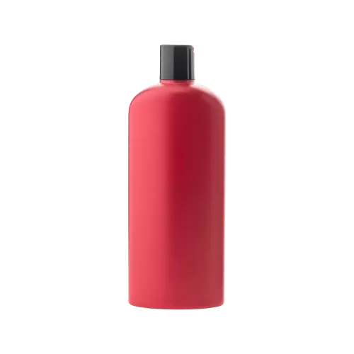 Czerwona butelka szamponu do włosów