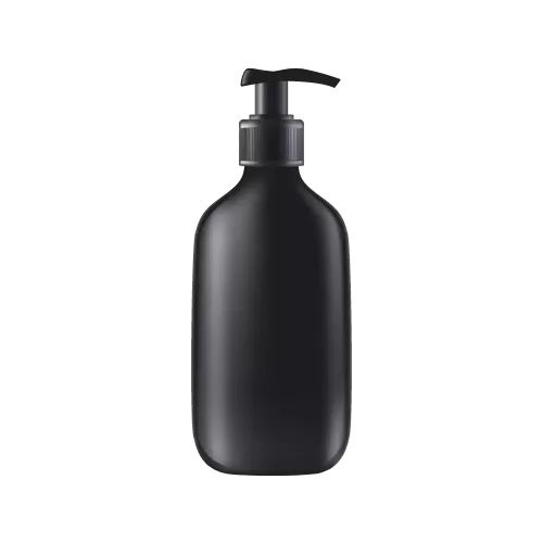 Czarna butelka z pompką