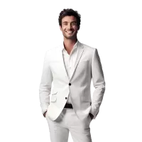 Elegance White - Classic White Men's Suit